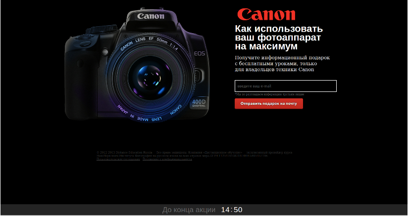 Форма подписки с бонусами