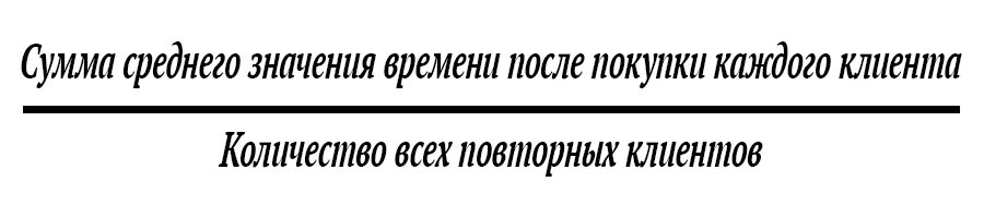 Как найти коэффициент времени между покупками