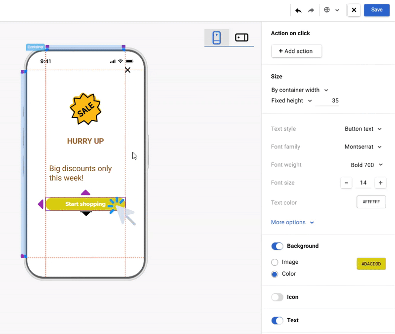 Создание In-App сообщений в eSputnik