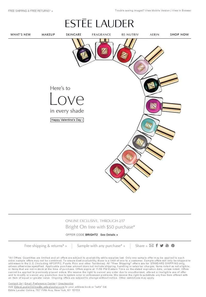 Email ко Дню святого Валентина