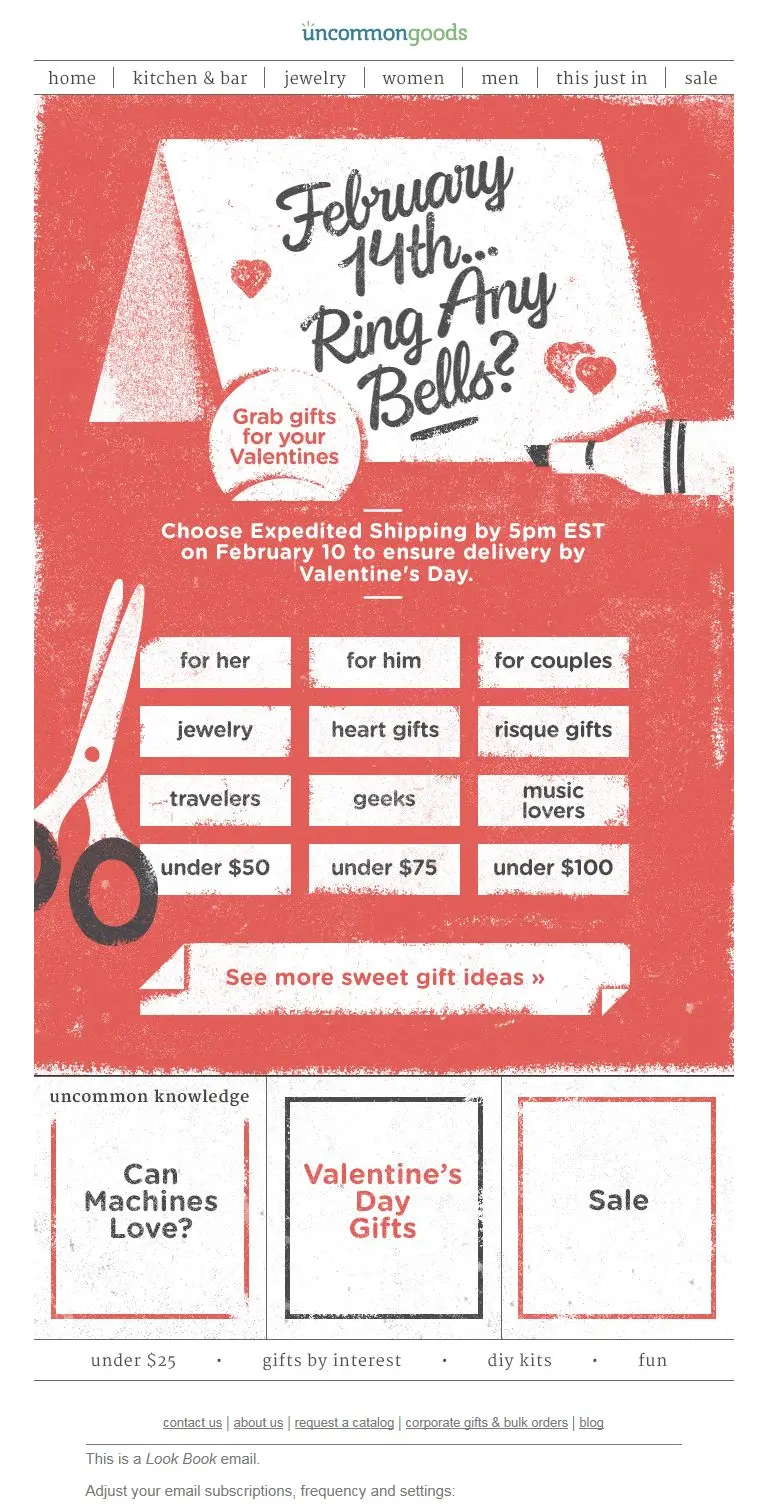 Email ко Дню святого Валентина