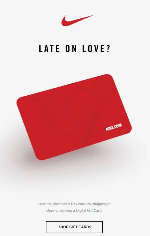 Подарочная карта Nike