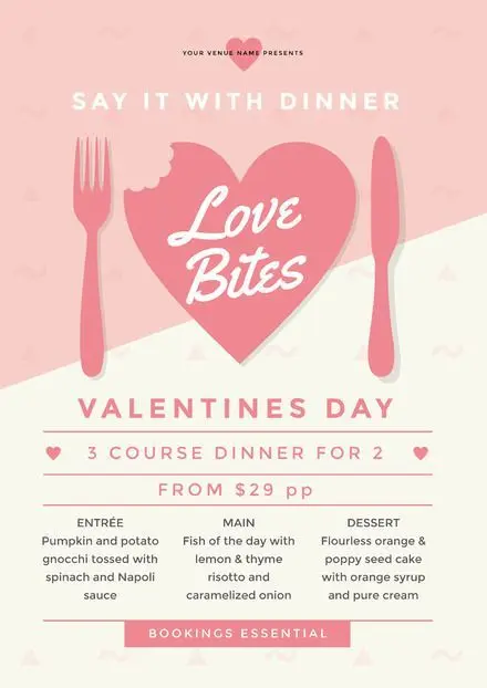 Промо ко Дню святого Валентина от ресторана