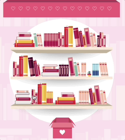 Пример интерактива в письме — пользователь ловит книги и получает промокод