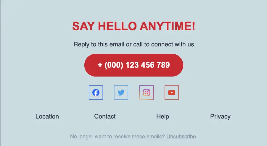 Футер email-повідомлення Футер email-повідомлення