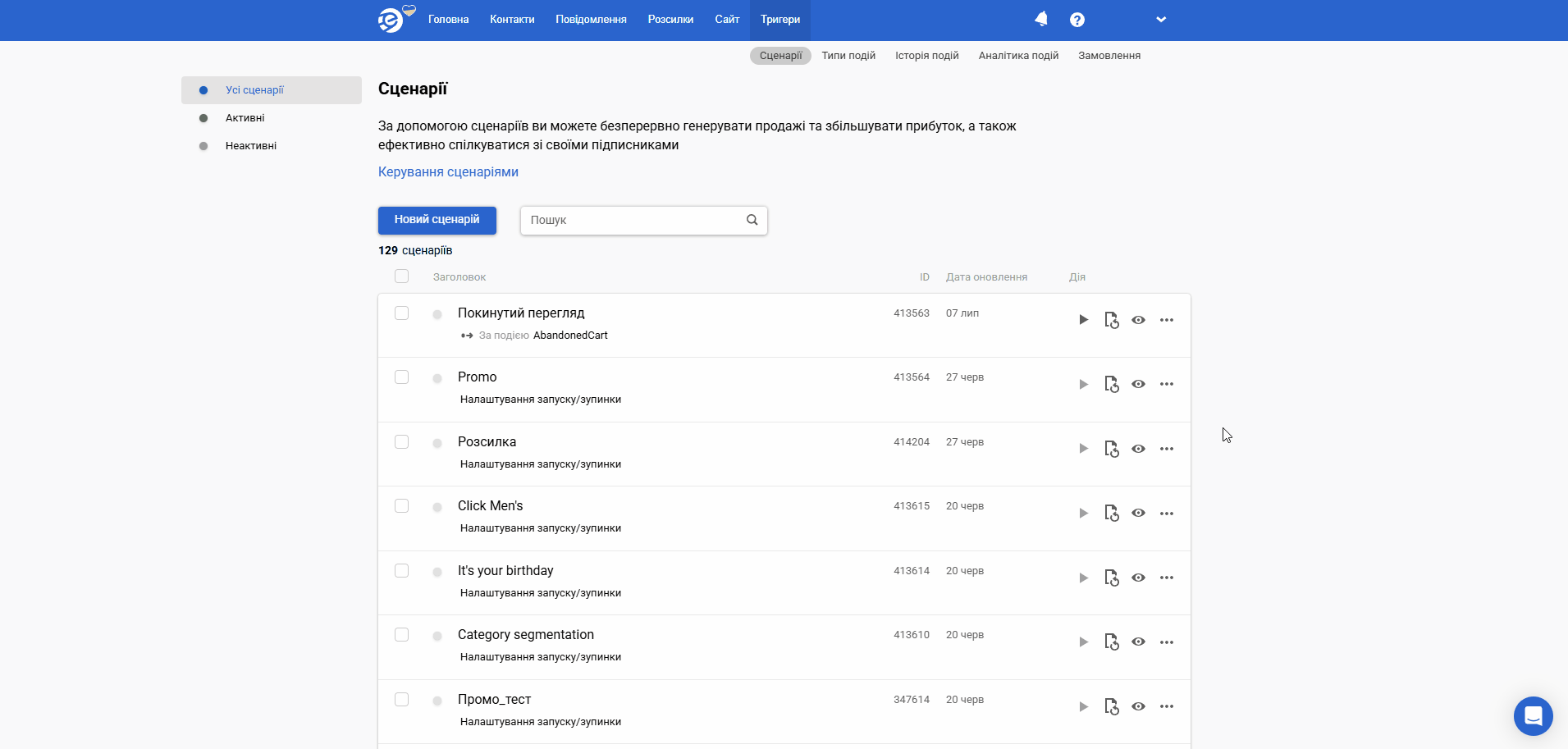 Попередній перегляд сценарію