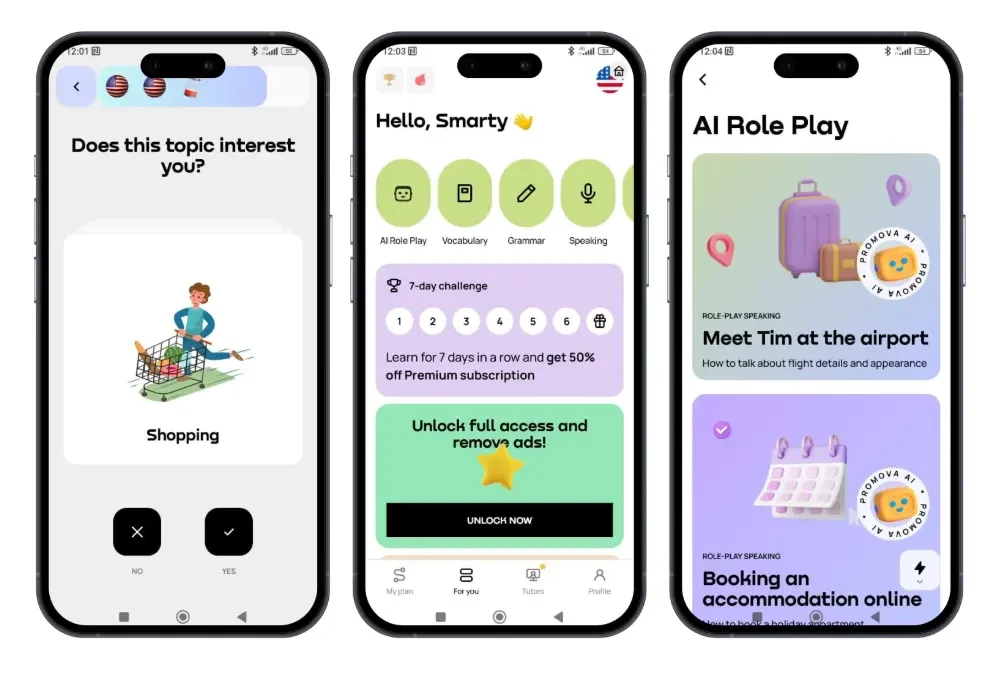 Інтерфейс Promova Інтерфейс Promova
