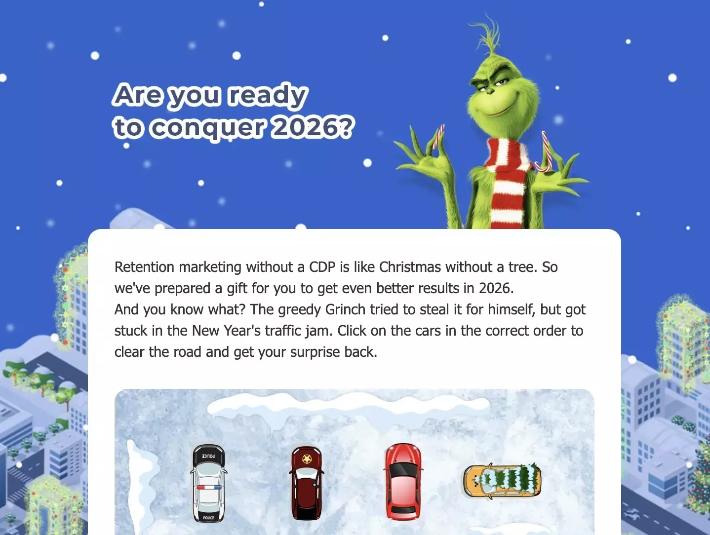 Новогодняя рассылка от eSputnik