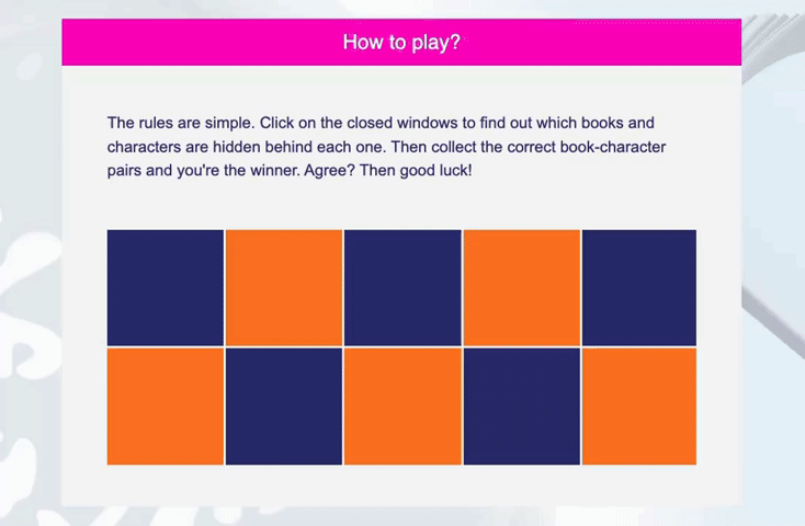 Пример игры "Найди пару" в рассылке к Хэллоуину Пример игры "Найди пару" в рассылке к Хэллоуину