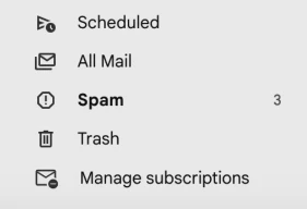 Розділ "Керування підписками" в Gmail