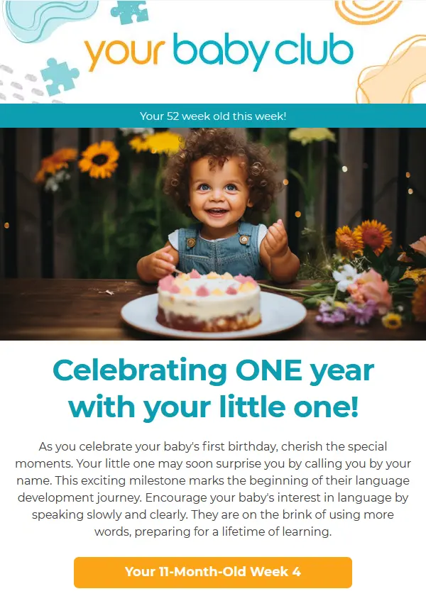 Приклад розсилки до дня народження дитини