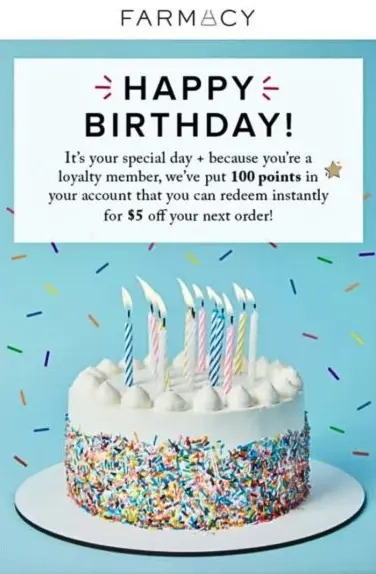 Приклад вітання з нарахуванням бонусних балів