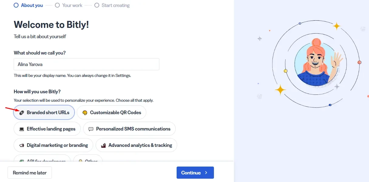Авторизация на Bitly