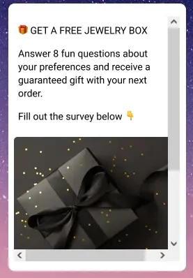 Сообщение в Viber с приглашением пройти опрос