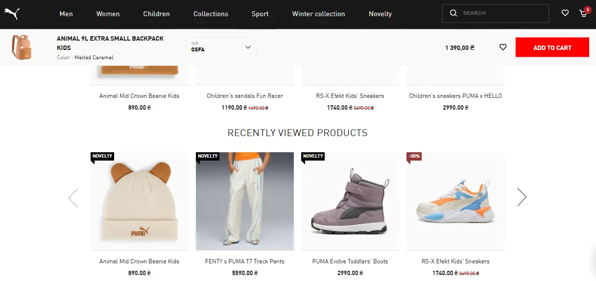 Пример рекомендательного блока на сайте – "Недавно просмотренные товары" Пример рекомендательного блока на сайте – "Недавно просмотренные товары"