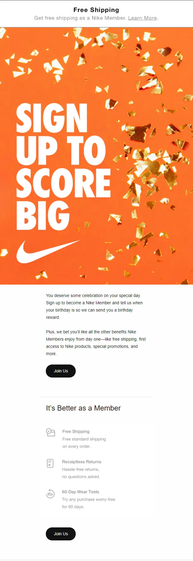 The Nike offer The Nike offer