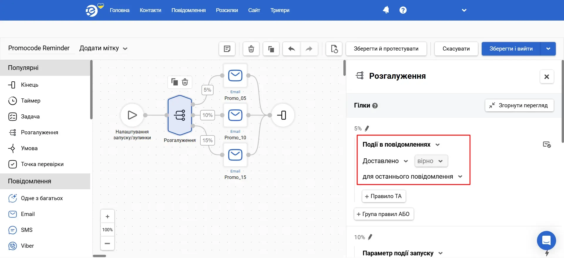 Події в повідомленнях