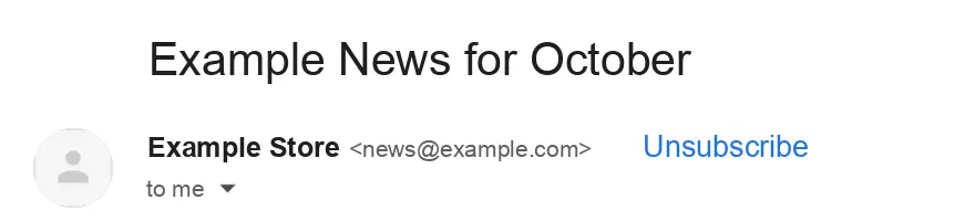 Кнопка отписки в Gmail