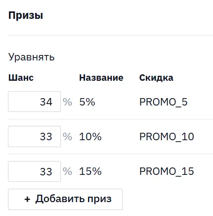 Дробные шансы выигрыша в призовом фонде