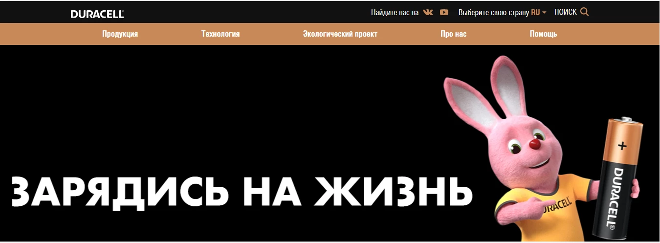 Пример размещения персонажа бренда на сайте