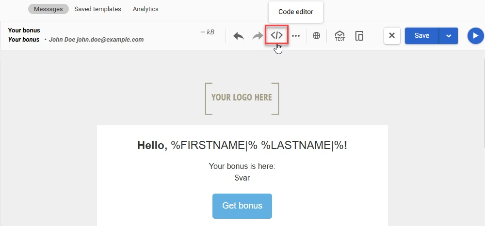 Іконка "Редактор коду"